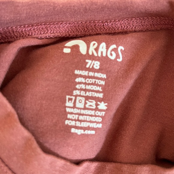 Rags Kids Essential Pocket T-Shirt Top Size 7/8 - Picture 5 of 6